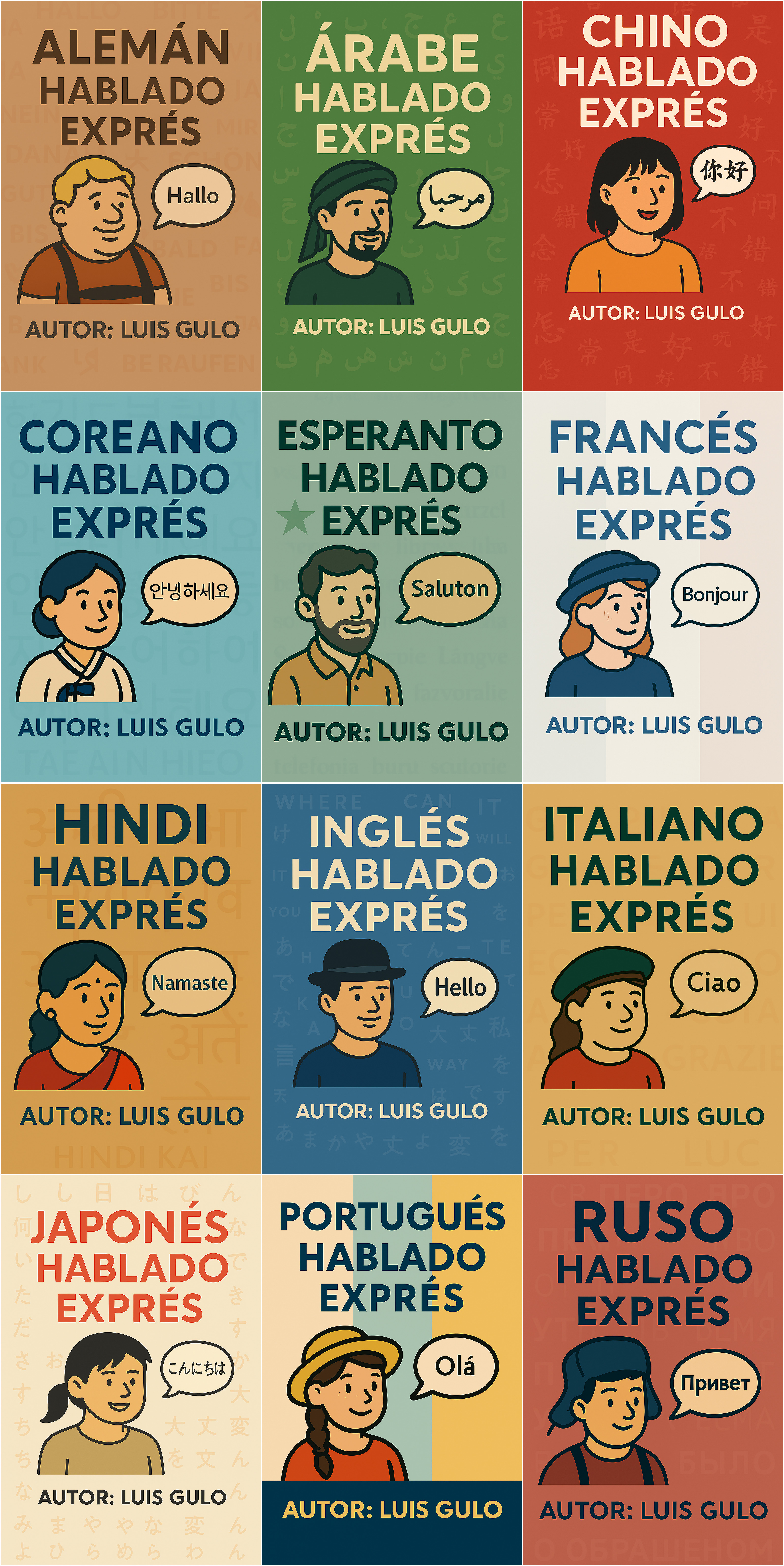 montaje caratulas idiomas reales