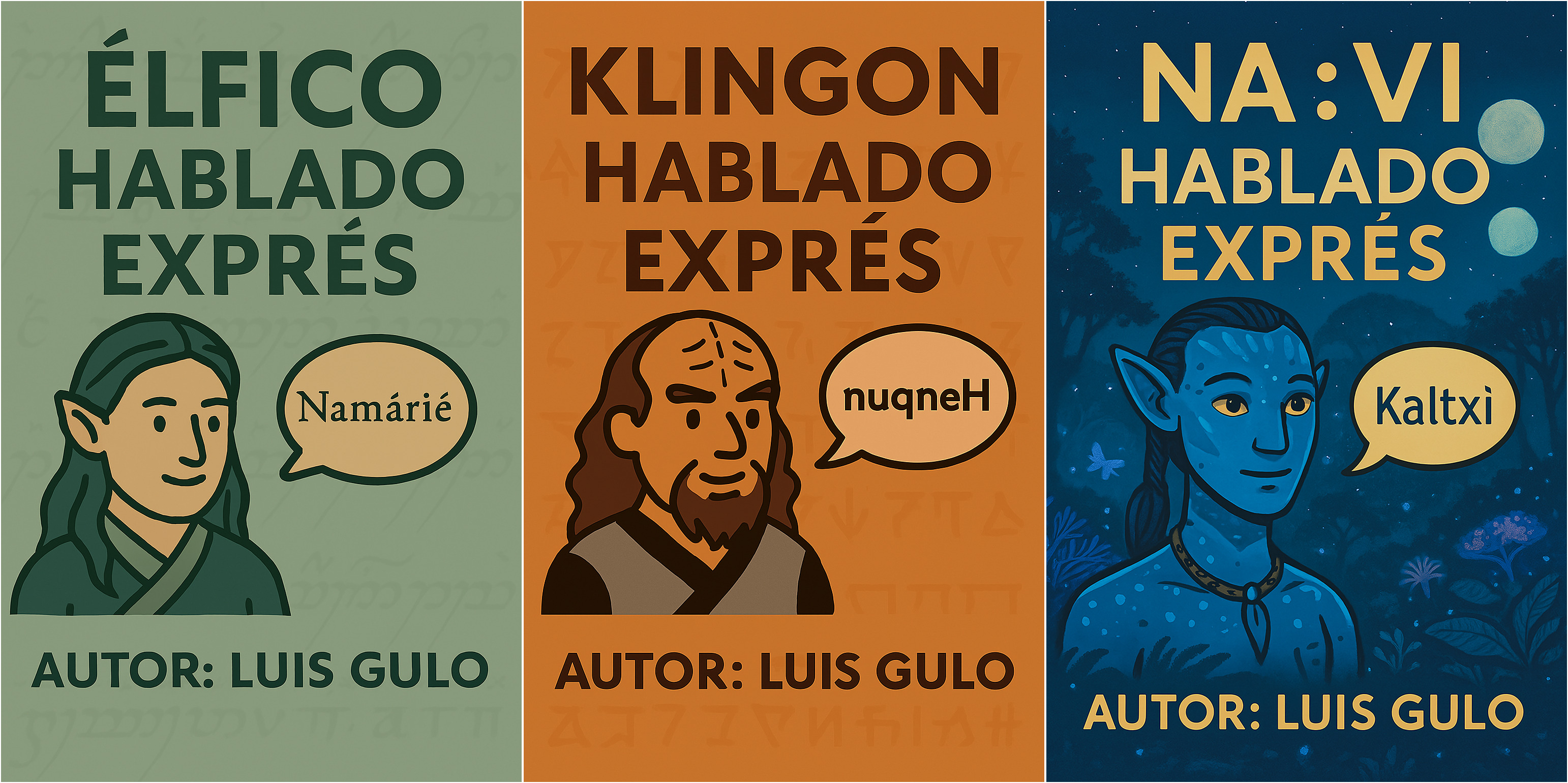 montaje caratulas idiomas ficticios